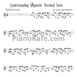Ноты Evanescence - Understanding (Acoustic Intro) - предпросмотр