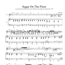 Ноты Elton John - Sugar on the floor - предпросмотр