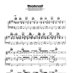 Ноты Oasis - Wonderwall (Версия 2) - предпросмотр
