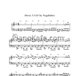 Ноты Sugababes - About a girl - предпросмотр