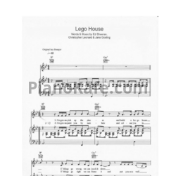 Ноты Ed Sheeran - Lego house - предпросмотр
