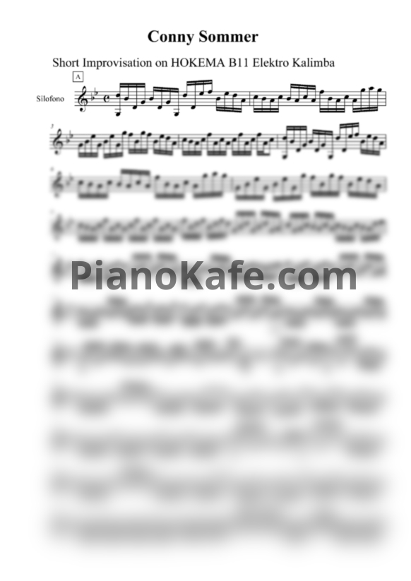 Ноты Conny Sommer - Kalimba - PianoKafe.com