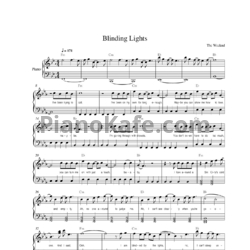 Ноты The Weeknd - Blinding lights - предпросмотр