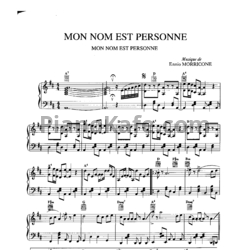 Ноты Ennio Morricone - Mon non est personne - предпросмотр