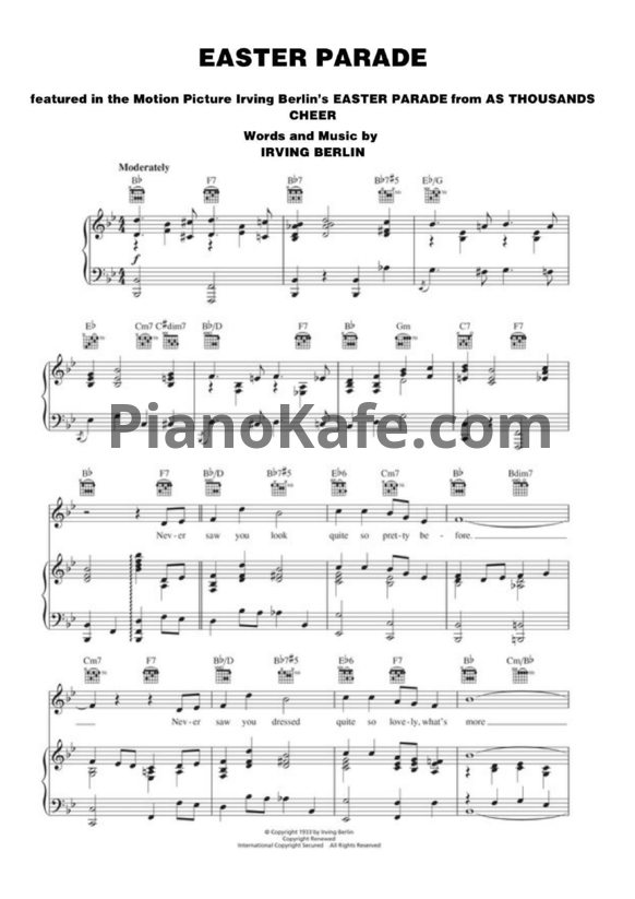 Ноты Irving Berlin - Easter parade - PianoKafe.com