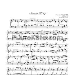 Ноты Д. Скарлатти - Соната K87 - предпросмотр
