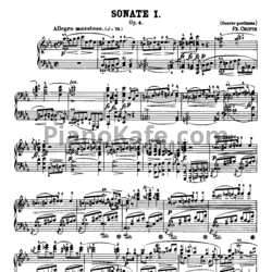 Ноты Фредерик Шопен - Соната №1 (Op. 4) - предпросмотр