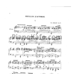 Ноты Владимир Ребиков - Осенние листья (Op. 29) - предпросмотр