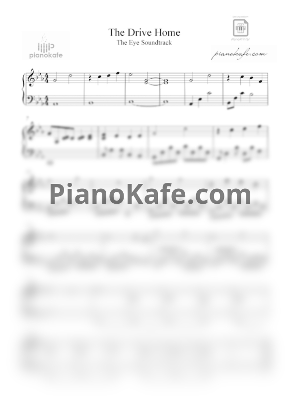 Ноты Marco Beltrami - The drive home - PianoKafe.com