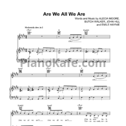 Ноты Pink - Are we all we are - предпросмотр