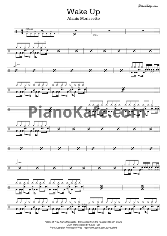 Ноты Alanis Morissette - Wake up - PianoKafe.com