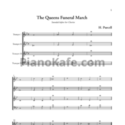 Ноты Генри Пёрселл - Марш к похоронам королевы Марии (Партитура) - предпросмотр