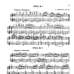 Ноты Альберт Лешгорн - Этюды для фортепиано (Соч. 65) - предпросмотр