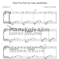 Ноты Lady Antebellum - Need you now