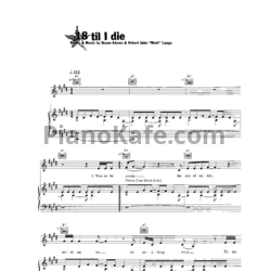 Ноты Bryan Adams - 18 til I die - предпросмотр