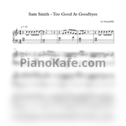 Ноты Sam Smith - Too good at goodbyes - предпросмотр