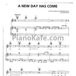 Ноты Celine Dion - A new day has come - предпросмотр
