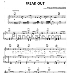 Ноты Avril Lavigne - Freak out