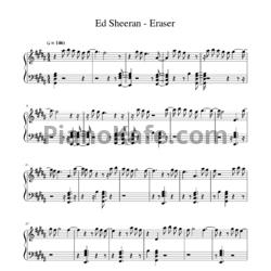 Ноты Ed Sheeran - Eraser - предпросмотр