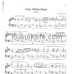 Ноты Ф. Шопен - Вальс №20 фа-диез минор `Valse Melancolique` (Op.posth) - предпросмотр