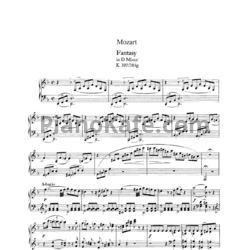 Ноты В. Моцарт - Фантазия до минор K. 397/385g - предпросмотр