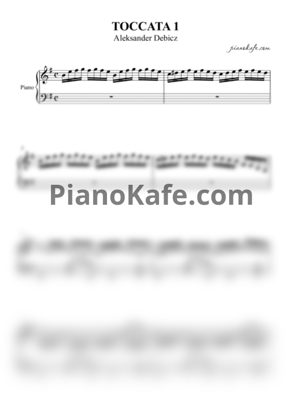 Ноты Aleksander Debicz - Toccata No. 1 - PianoKafe.com