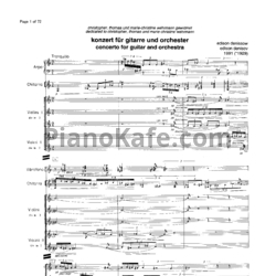 Ноты Эдисон Денисов - Концерт для гитары с оркестром (Партитура) - предпросмотр