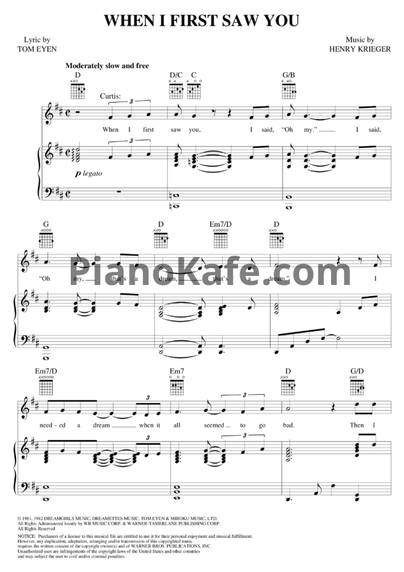 Ноты Jamie foxx feat. Beyonce - When I first saw you - PianoKafe.com