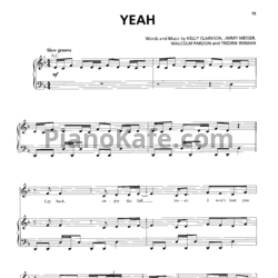 Ноты Kelly Clarkson - Yeah - предпросмотр