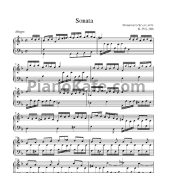 Ноты Д. Скарлатти - Соната K35/L386 - предпросмотр