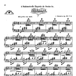 Ноты Антон Рубинштейн - Серенада (Op. 22, №3) - предпросмотр