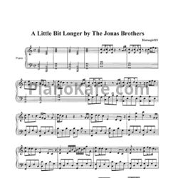Ноты Jonas Brothers - A little bit longer - предпросмотр