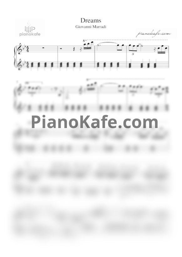 Ноты Giovanni Marradi - Dreams - PianoKafe.com