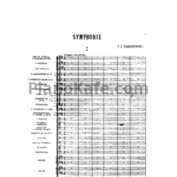 Ноты И. Падеревский - Симфония си минор (Op. 24, партитура) - предпросмотр
