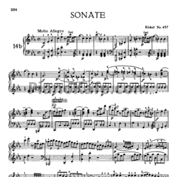 Ноты В. Моцарт - Соната №14b до минор (К. 457) - предпросмотр