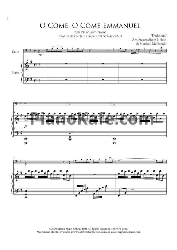 Ноты Jon Schmidt - O Come Emmanuel - PianoKafe.com