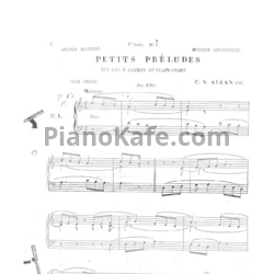 Ноты Шарль Алькан - Petits preludes sur les 8 gammes du plain-chant - предпросмотр