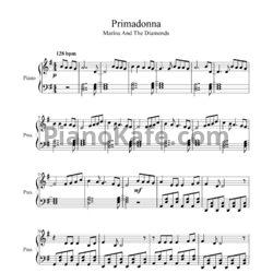 Ноты Marina And The Diamonds - Primadonna - предпросмотр