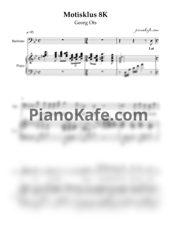 Ноты Georg Ots - Mõtisklus - PianoKafe.com