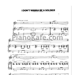 Ноты John Lennon - I don't wanna be a soldier - предпросмотр