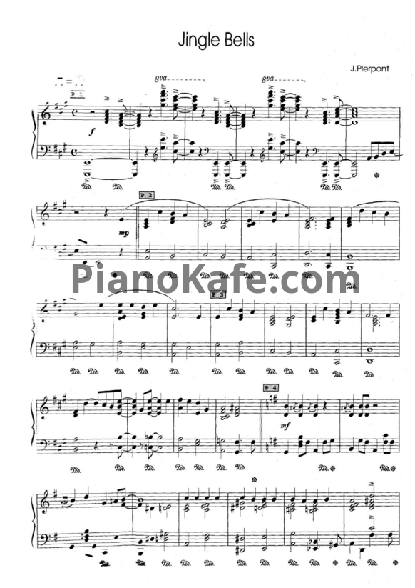 Ноты James Pierepont - Jingle Bells (Версия 2) - PianoKafe.com