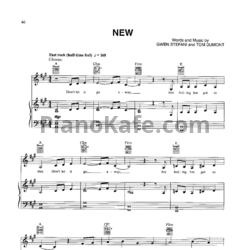 Ноты No Doubt - New - предпросмотр