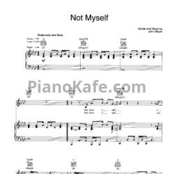 Ноты John Mayer - Not myself - предпросмотр