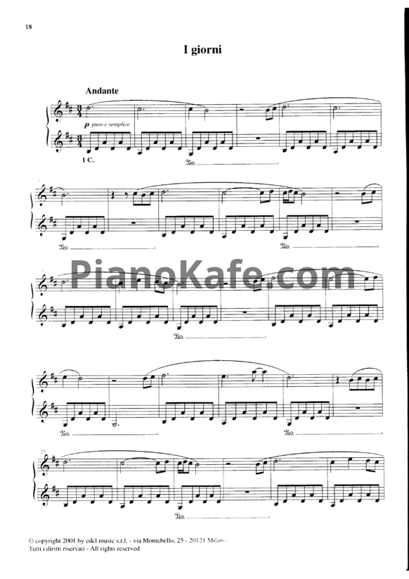 Ноты Ludovico Einaudi - I giorni - PianoKafe.com
