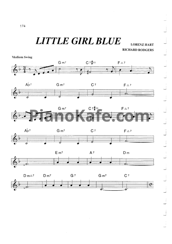 Ноты Lorenz Hart, Richard Rodgers - Little girl blue - PianoKafe.com