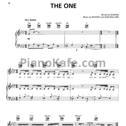 Ноты Shakira - The one - предпросмотр
