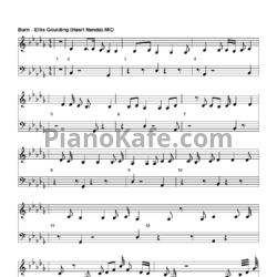 Ноты Ellie Goulding - Burn - предпросмотр