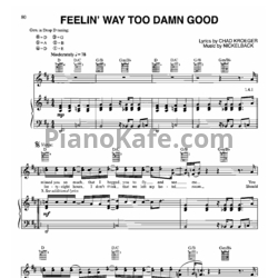 Ноты Nickelback - Feelin too damn good - предпросмотр