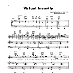 Ноты Jamiroquai - Virtual Insanity - предпросмотр