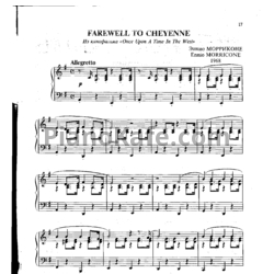 Ноты Ennio Morricone - Farewell of Cheyenne - предпросмотр